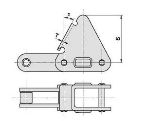 Agricultural roller chain attachment