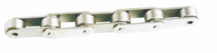 Stainless steel double pitch conveyor chain with extension pins